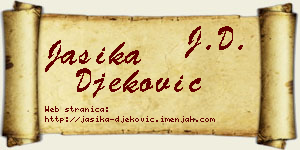 Jasika Đeković vizit kartica